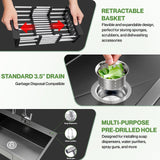 30 Inch Drop in Kitchen Sink, Nano Coating Stainless Steel Topmount Sinks 18 Gauge Modern(Black, 30"x18")