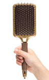 Olivia Garden Ceramic + Ion NanoThermic Styler Hair Brush - Daily Styling for All Hair Types - With Retractable Sectioning Pick, NT-PDL (Paddle)
