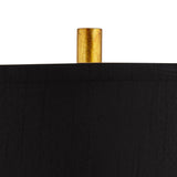 Possini Euro Design Athena 35 1/2" Tall Large Modern Glam End Table Lamps Set of 2 Pull Chain Sculptural Gold Leaf Living Room Bedroom Bedside Nightstand House Office Home Reading Kitchen Entryway