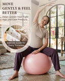Trideer Pregnancy Birthing Ball, 1.7mm Extra Thick Yoga Ball for Maternity, Labor, Physio, Recovery, Exercise Guide & Daily Comfort Tips for All Trimesters, 1000LB Anti-Burst Non-Slip Stability Ball
