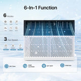 Aoxun 10000BTU U-shaped Window Air Conditioner with App Control,6-in-1 Window AC Unit Cools up to 450 sq.ft, Window AC Unit with Cool/Dry Fan/Auto Sleep,Energy Saving,Easy Install,Remote Control