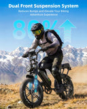 OUXI V8 Electric Bike for Adults, 20" Electric Dirt Bike with NFC Unlock