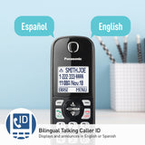 Answering Machine, Advanced Call Block, Bilingual Caller ID and Easy to Read High-Contrast Display, Expandable System with 2 Handsets (Metallic Black) Panasonic