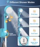 WADEO Portable Shower for Camping, Outdoor Electric Shower Rechargeable Pump with 20L Collapsible Bucket, Camping Shower Head Nozzle for Camping, Hiking, Traveling, Washing