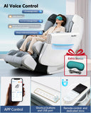 iBooMas 53.15" SL Track Massage Chair, 16 Auto & App Custom Modes Massage Chair Full Body with Auto Extend Footrest, 165° Zero Gravity, Full Body Airbag & Heating, Space Saving, No Assembly Required