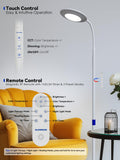 48000 LUX UV-Free Sunlight Lamp, 36W Bright LED Floor Lamp, Full Spectrum Sun Lamp, 7 Brightness Levels 4 Color Temps with Remote, Adjustable Height Reading Floor Lamp for Living Room Bedroom Office