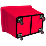 ReadySpace Commercial 16 Bushel Utility Cart with Steel Base, Poly Box Basket Truck, Laundry Cart, and Rolling Trash Bin