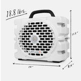 Turtlebox Grande: Loud! Outdoor Portable Bluetooth 5.4 Speaker | Rugged, Waterproof, Ultra-Portable | Plays to 126db, Deep Bass, Shockproof, Unlimited Pairing for Full Stereo Experience, White