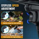 Cordless Leaf Blower, 600000 RPM Handheld Leaf Blowers with 2 X 4.0Ah Batteries & Charger, 650 CFM Small Turbo Jet Blower for Patio Cleaning, Lawn Care, Leaves, Dust, Snow