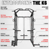Mikolo Power Cage, Power Rack with Cable Crossover System
