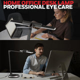 Honeywell Desk Lamp for Home Office, H9 Sunturalux™ Eye-Caring LED Desk Light, 1000LM Dimmable Desk Lamp with Timer and Auto-Sensing, Adjustable Desk Reading Light or Study, Cumputer, Architect