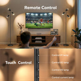 SIBRILLE 36W LED Tree Floor Lamp, Upgraded 3 Rotatable Lights Standing Lamp with Remote & Touch Control, Dimmable Tall Lamp Modern Floor Lamps for Living Room Bedroom Office