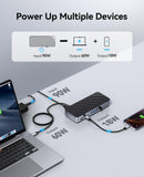 ORICO 20-in-1 Laptop Docking Station, Triple Display with 2xDP and 1xHDMI, 10 Gbps USB-C and 5 Gbps USB-A Port