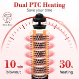 Ufree Ionic Thermal Brush, 1.5 Inch Heated Round Brush for Blowout, 30s Fast Heating Curling Brushes with 9 Temp Settings, Dual Voltage Travel Hair Styling Tool, Not Blow Dryer