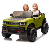 Garvee 24v Licensed Kids Ride on Car, 2 Seater Electric Truck for Big Kids with Parent Remote Control, 3 Speeds, Bluetooth Music, LED Lights for Ages 3-8