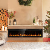 Eueiriup Electric Fireplace 72” Recessed and Wall Mounted Fire Places with Remote Control, Screen Control,Adjustable Flame Colors and Speed