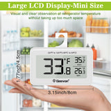 Geevon 2 Pack Refrigerator Thermometer Digital Fridge Thermometer IP65 Waterproof with Large LCD Display,Max/Min Record Function