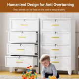 4 Drawer Steel Wide Filing Organization Storage Cabinets for Legal/Letter/A4/F4 Size with Hanging Files&Key