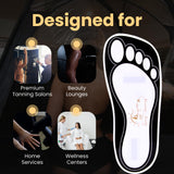 120 Pairs(240 Feets) Disposable Black Tanning Feet Pads Sunless Airbrush Spray Tent Protect Foot Shaped Spray Tan Sandals