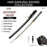 Hand Forged 1060 Dragon Katana, Heat-Tempered Full Tang Japanese Samurai