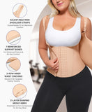 SHAPELLX Waist Trainer for Women Tummy Control Corset Shapewear Postpartum Fajas Colombianas Plus Size Beige 3XL