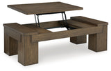 Signature Design by Ashley Rosswain Contemporary Lift-Top Coffee Table, Dark Brown
