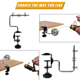 VATEICO Fishing Line Spooler Winder Portable Light-Weight Fishing Line Winder with Clamp Adjustable Spinning Casting Reels Spool Spooling Station System Machine Fishing Accessories Clamp