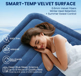 KINGJERRY Twin XL Air Mattress with Built-in Pump, 18" Raised Comfort, Upgraded 80" Length, Dual-Layer Leakproof, Support 500 lbs, 2 Min Inflation, Inflatable Blow-up Bed for Home Camping Guests