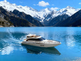Ssccgym Remote Control Boat 4CH Electric Watercraft RC Sail Cruise Boat Yacht 15km/h for Lake Pool 14y+ Beginners