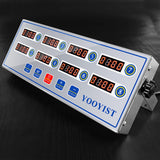 YOOYIST Kitchen Timers for Cooking – 8 Channel Commercial Kitchen Timer Restaurant Kitchen Supplies – Stainless Steel LED Technology Kitchen Timer Digital – Reminder Function, Loud Alarm, Silver