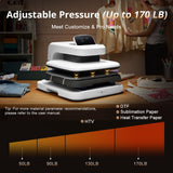 Automatic Heat Press 2 & Auto Tumbler Heat Press Machine Bundle - White Automatic Heat Press Machine