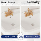 DeerValley Dynasty 23x19 Inch White Pedestal Sink, Ceramic Bathroom Sink with Overflow and Backsplash, DV-1P522