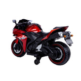 Electric Ride-On Motorcycle for Kids with 12V Motor, Training Wheels, Manual Throttle, Light Up Wheels, Music Player & Headlights - Ages 3-6 (Red + Plastic + 50-99 pounds)