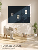 Fluxynara Felt Bulletin Board, 47.2" x 35.4", Carbon Blue