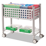 Vertiflex Mobile File Cart with Open Top, 28.25 x 13.75 x 27.375 Inches, Matte Gray (VF52000)