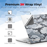 Carbon Fiber Laptop Skin Compatible with Asus ROG Zephyrus G14 (2025) - Gray Camouflage - Premium 3M Vinyl Protective Wrap Decal Cover - Easy to Apply | Crafted in the USA by MightySkins
