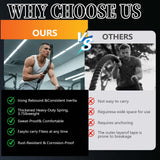 Weighted Ropeless Battle Ropes - Workout Rope for HIIT, Full-Body Exercise, Portable Fitness Equipment for Men & Women (Grey)