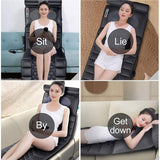 Shiatsu Massage Mat with 20 Kneading Heads, 9 Heat & Intensity Settings, Full Body Relief Cushion, Grey Flannel Massage Pad for Neck & Back Relaxation