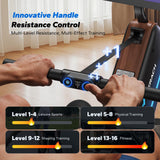 MERACH Rowing Machines for Home, Powerful Electromagnetic Row Machine with 51.2" Extended Rail, 16-Level Handle