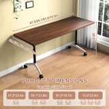 4 Pack Folding Walnut Conference Table,47.2in Modular Mobile Training Table