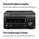 Denon D-M41 Home Theater Mini Amplifier and Bookshelf Speaker Pair - Compact HiFi CD Stereo System with Speakers, FM/AM Tuner, Wireless Bluetooth Amplifier | Perfect for Small Rooms and Home Cinema