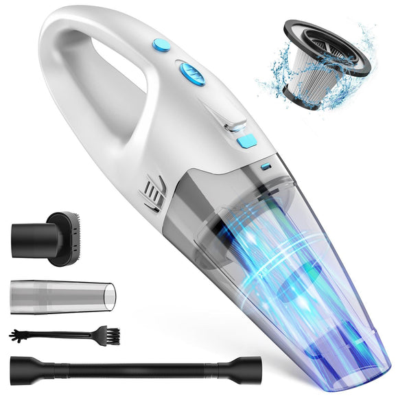 Handheld Vacuum Cordless, Car Hand Vacuum Cleaner, Dust Busters Cordless Rechargeable with LED Light FUOAYOC