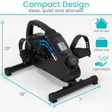 Vive Under Desk Exercise Bike - Stationary Magnetic Pedal Exerciser - Seated Elliptical Leg Exerciser for Home & Office Workout - Foot Desk Stepper While Sitting - Indoor Fitness Machine