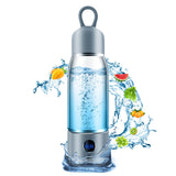 Alkaenum Hydrogen Water Bottle with Three Modes Produces 5000 PPB of Hydrogen Water in 8 Minutes,Made of Aluminium and Glass,with Colorful Light,Rechargeable for Travelling,Office,Home
