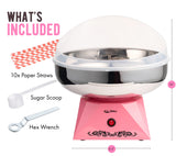 Cotton Candy Machine with Stainless Steel Bowl 2.0 - Cotton Candy Maker 10 Cones & Sugar Scoop - Household Cotton Candy Machine for Kids, Birthday Party - Use Floss Sugar, Hard Candy- By The Candery