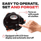 Grillbot Automatic Grill Cleaning Robot with Nylon Brushes, Electric BBQ Cleaner Brush with Motorized Power, Cordless Rechargeable Grill Scrubber for Outdoor Grills (Red and Case)