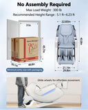 iBooMas 53.15" SL Track Massage Chair, 16 Auto & App Custom Modes Massage Chair Full Body with Auto Extend Footrest, 165° Zero Gravity, Full Body Airbag & Heating, Space Saving, No Assembly Required