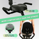 BARWING Stationary Exercise Bike for Home Workout, 5 IN 1 Foldable Indoor Cycling Bike for Seniors, 350LB Capacity, 16-Level Magnetic Resistance, Seat Backrest Adjustments