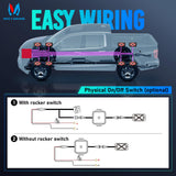MICTUNING C4+ RGBW Rock Lights, 16 Pods 360° Ultra Bright Pure Color Underglow Neon Lights, Bluetooth APP Control & Music Mode, IP68 Waterproof, for Trucks Cars ATV UTV Golf Cart (2 Year Warranty)