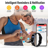 Zeacool Fitness Tracker with 24/7 Heart Rate, Blood Oxygen Blood Pressure Sleep Monitor, Activity Trackers 5 ATM Waterproof,Step Calorie Counter Pedometer Health Smart Watch for Women Men (Black)
